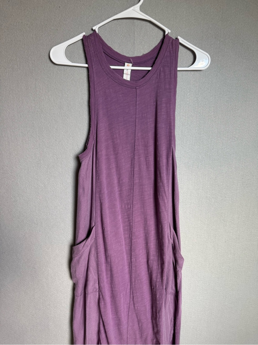 Daily Practice Dress Womens XS Purple Casual Slub Jersey Knit Racerback Maxi - Picture 2 of 12